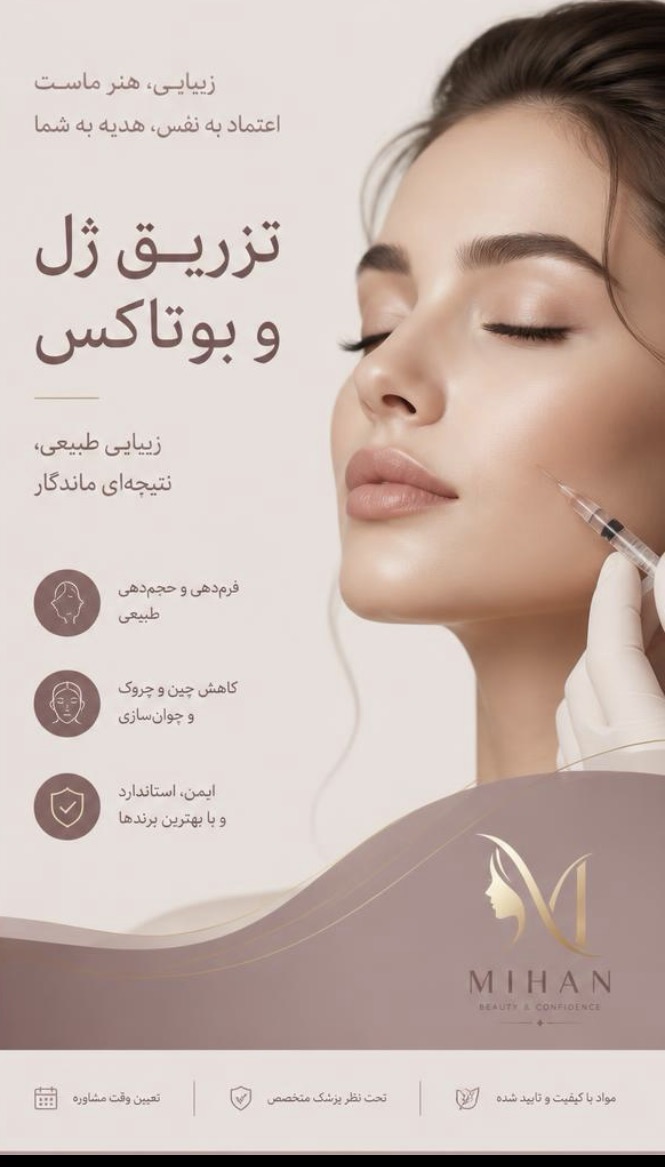 کراکت تبلیغاتی برای تزریق ژل و بوتاکس