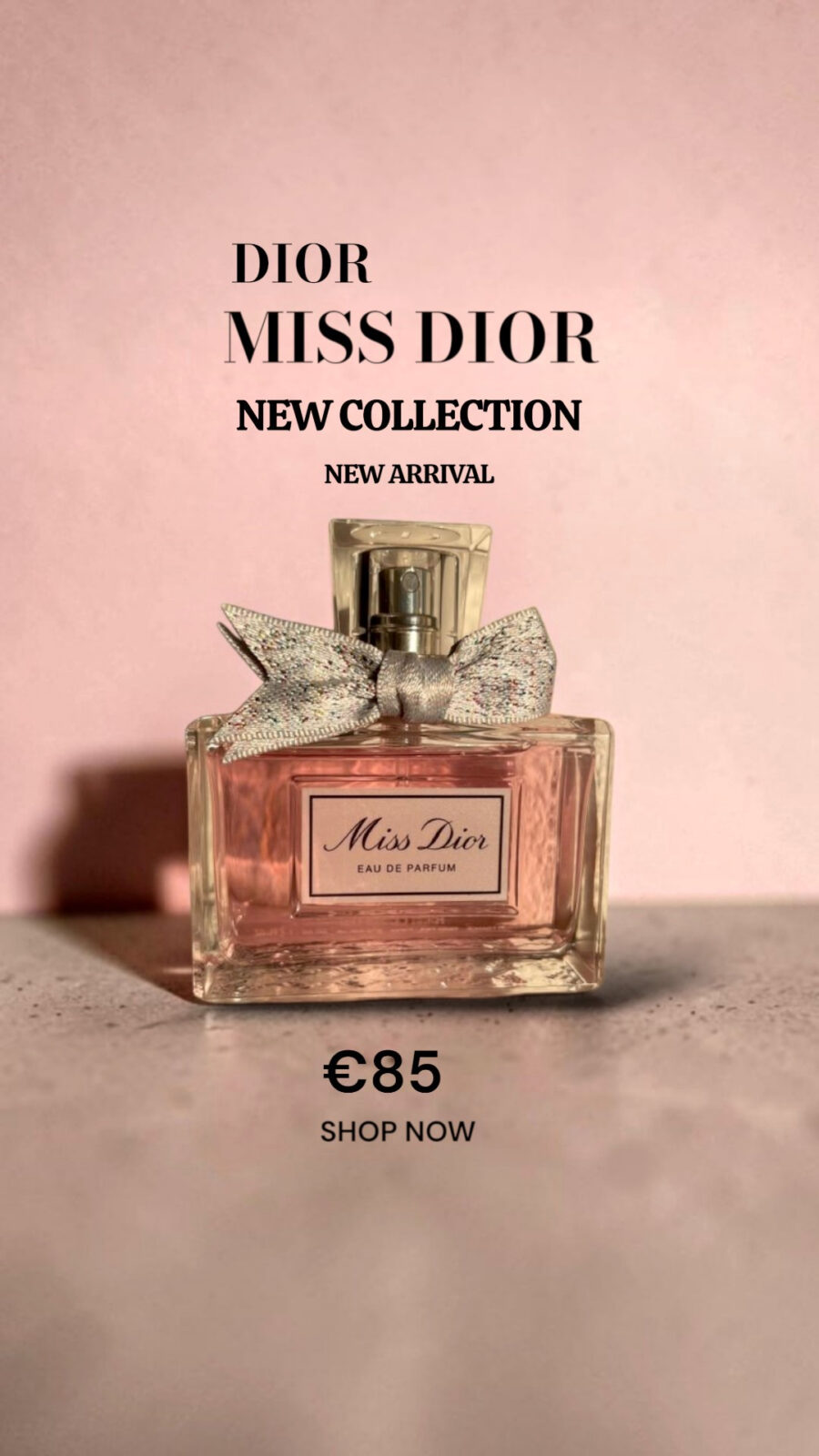 طراحی تبلیغاتی عطر Miss Dior