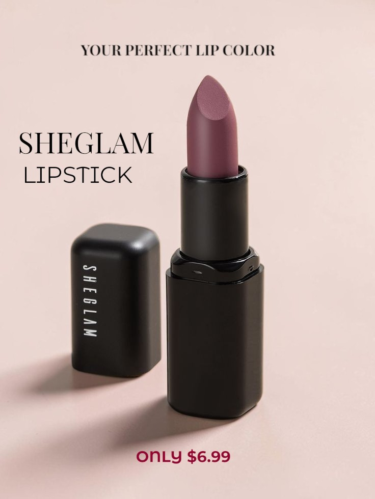 طراحی تبلیغاتی رژ لب SHEGLAM