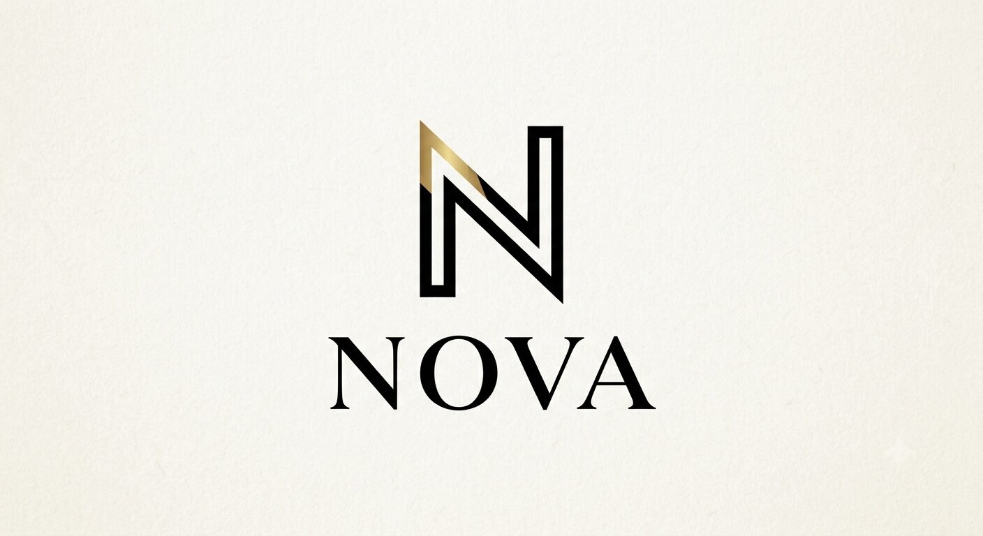 طراحی لوگوی برند لباس NOVA