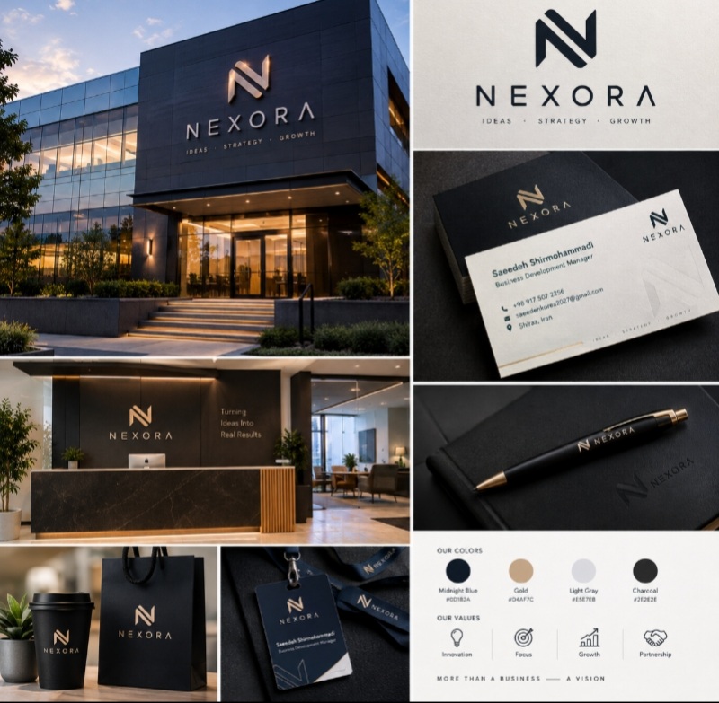 NEXORA — Corporate Logo & Brand Identity Design