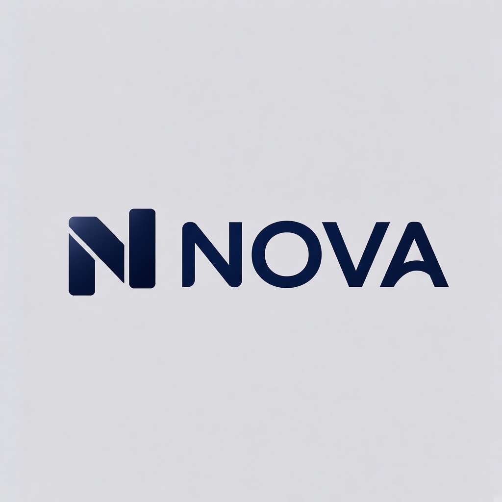 طراحی شخصی لوگو برای برند فرضی تکلونوژی nova
