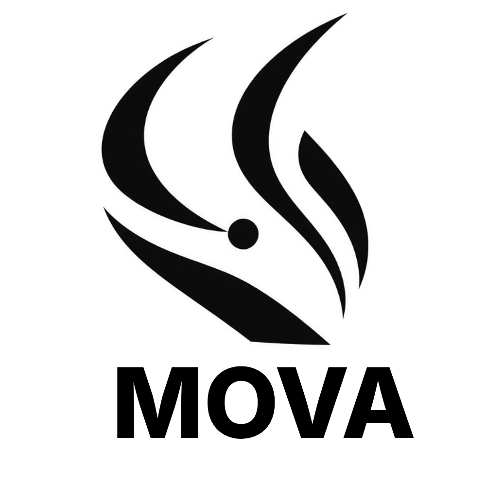 طراحی شخصی برای برند فرضی mova یک برند اکسسوری لوازم سفر