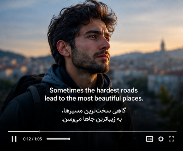 زیرنویس و دوبله ویدئو به زبان‌ تمامی کشورها